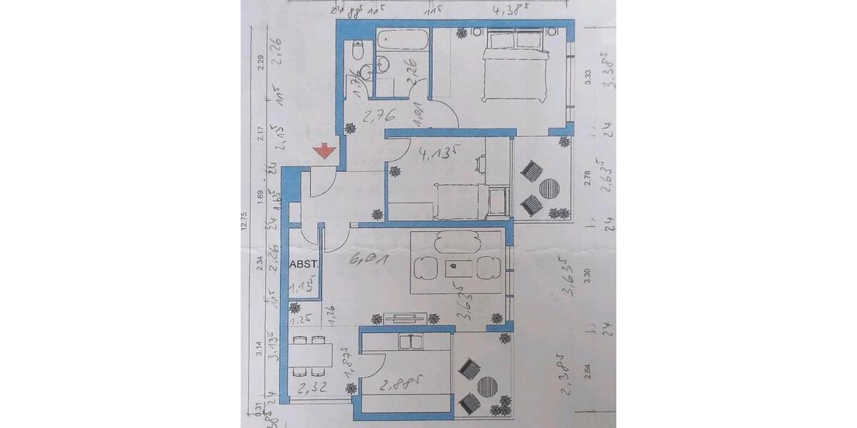 Etagenwohnung Backnang - 3.5 Zimmer, 84 m&sup2;, 279.000&euro; | Angebot:27092123