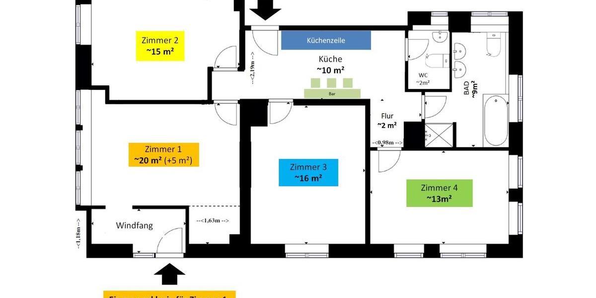 Erdgeschoßwohnung Stuttgart Lehen - 1 Zimmer, 15 m&sup2;, 550&euro; | Angebot:25725063
