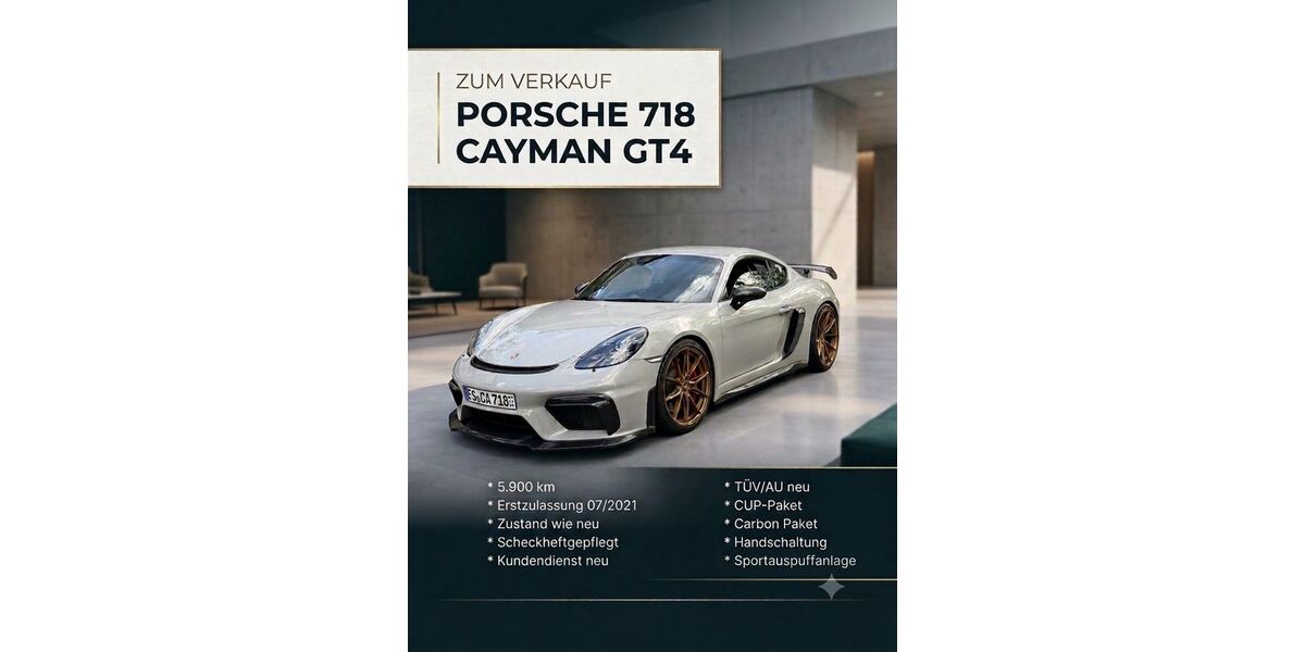 Porsche Cayman 5.900 km 109.999 &euro; Esslingen 73728