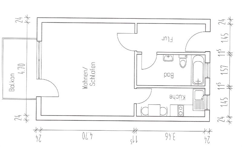 Schnucklige, 1-Zi.-Whg. mit EBK, Balkon und Stellplatz in Freiberg a.N. zu verkaufen - Etagenwohnung Freiberg Freiberg | Angebot:16895716