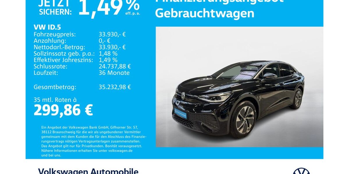 VW ID.5 8.631 km 33.930 &euro; Stuttgart-Feuerbach 70469
