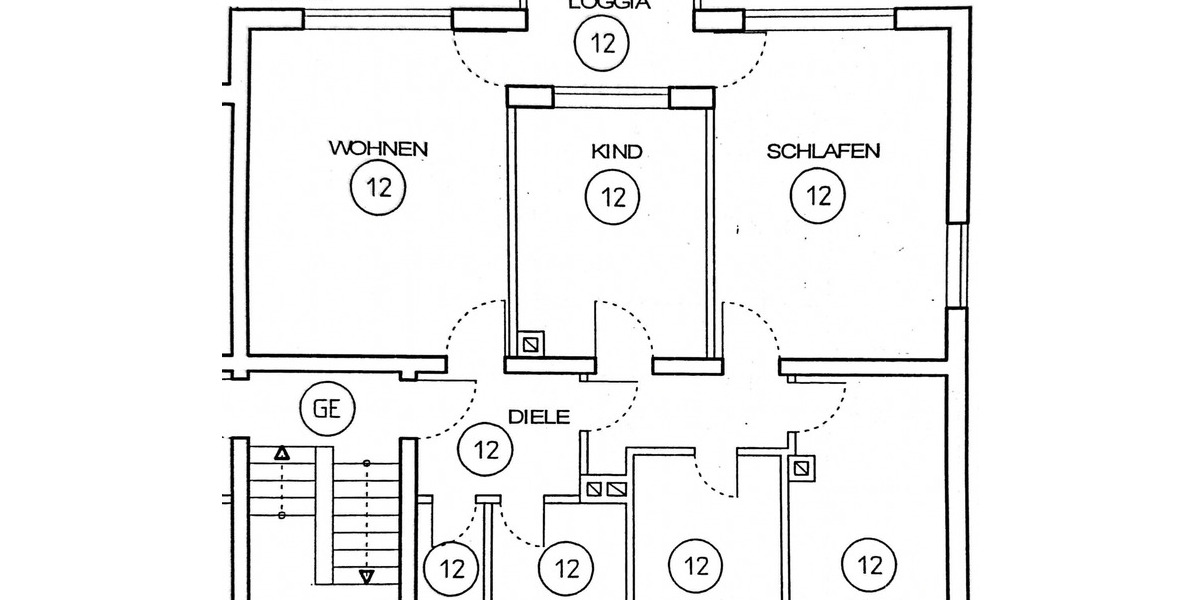 Etagenwohnung Stuttgart Bad Cannstatt - 4 Zimmer, 80 m&sup2;, 260.000&euro; | Angebot:25667294