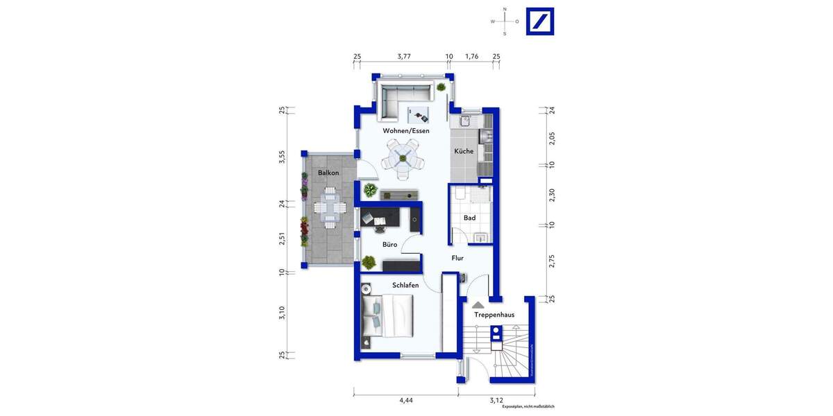 Etagenwohnung Freiberg Geisingen - 2 Zimmer, 55 m&sup2;, 220.000&euro; | Angebot:25706138
