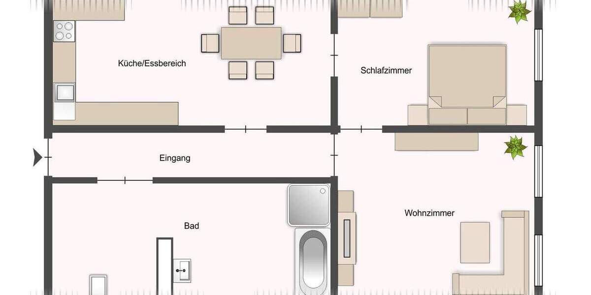 Etagenwohnung Stuttgart / Zuffenhausen Zuffenhausen - 2 Zimmer, 52 m&sup2;, 229.000&euro; | Angebot:25746242