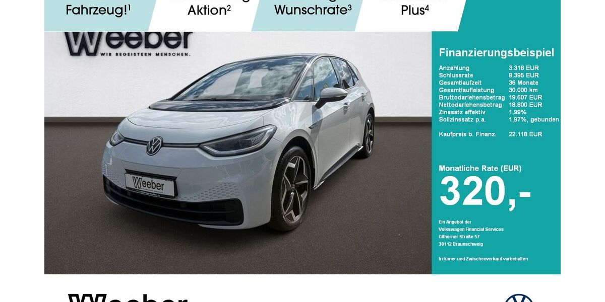 VW ID.3 44.244 km 21.890 &euro; Weil der Stadt 71263