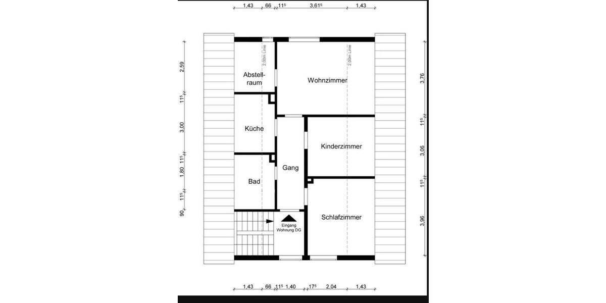 Dachgeschoßwohnung Wendlingen am Neckar - 3 Zimmer, 54 m&sup2;, 500&euro; | Angebot:25833348