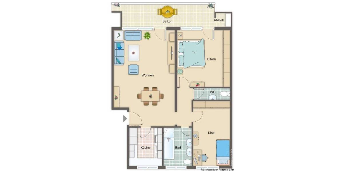 Etagenwohnung Remseck Neckargröningen - 3 Zimmer, 102 m&sup2;, 340.000&euro; | Angebot:25768970