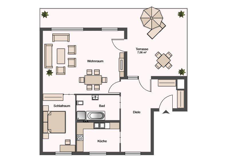 Etagenwohnung Stuttgart Botnang - 2 Zimmer, 79 m&sup2;, 1.100&euro; | Angebot:27587651
