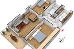 Etagenwohnung Stuttgart Stammheim - 3 Zimmer, 77 m&sup2;, 1.170&euro; | Angebot:26627322