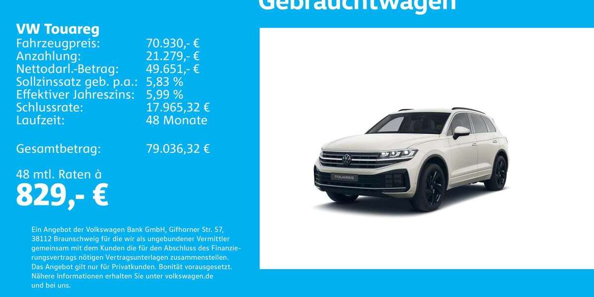 VW Touareg 6.975 km 70.930 &euro; Stuttgart 70188
