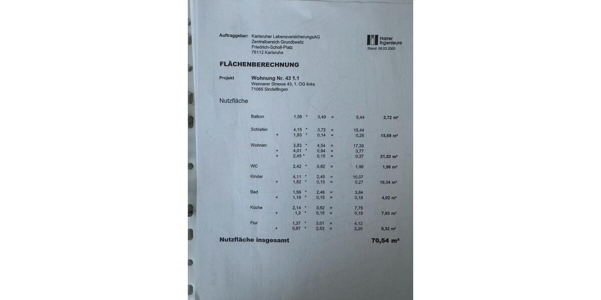Etagenwohnung Sindelfingen Sindelfingen (Stadt) - 3 Zimmer, 71 m&sup2;, 329.000&euro; | Angebot:26061320