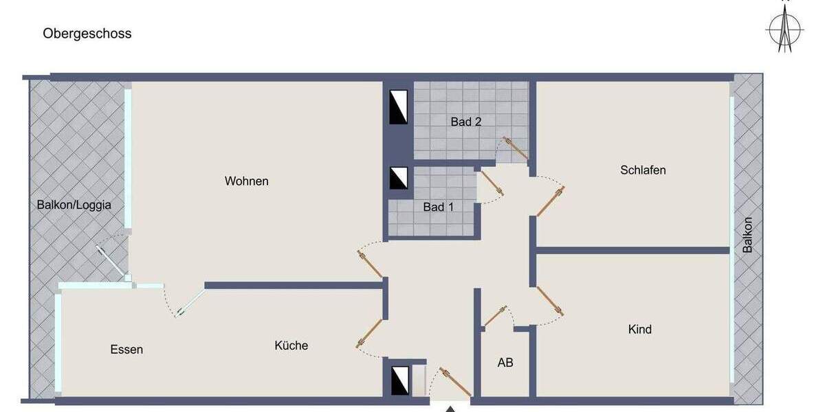 Etagenwohnung Stuttgart Asemwald - 3 Zimmer, 89 m&sup2;, 229.000&euro; | Angebot:25671964