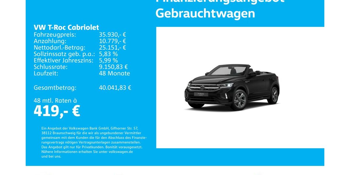 VW T-Roc 2.934 km 35.930 &euro; Stuttgart-Wangen 70188