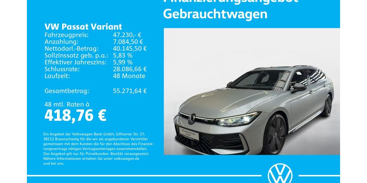 VW Passat Variant 1.505 km 47.230 &euro; Stuttgart-Feuerbach 70469