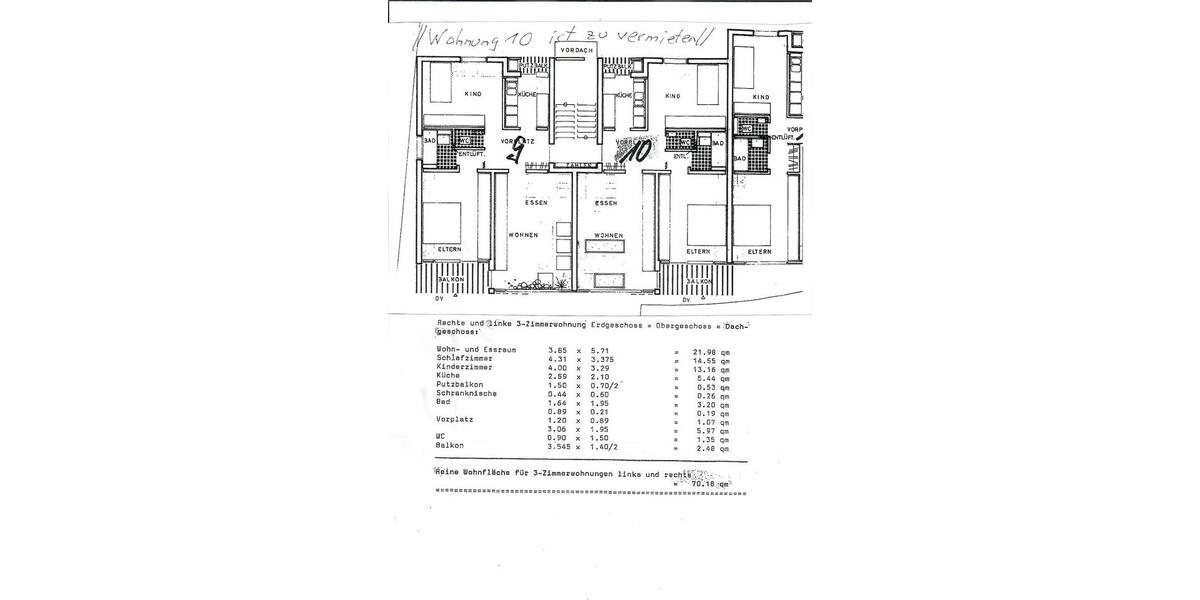 Etagenwohnung Esslingen am Neckar Oberesslingen - 3 Zimmer, 70 m&sup2;, 870&euro; | Angebot:26335046