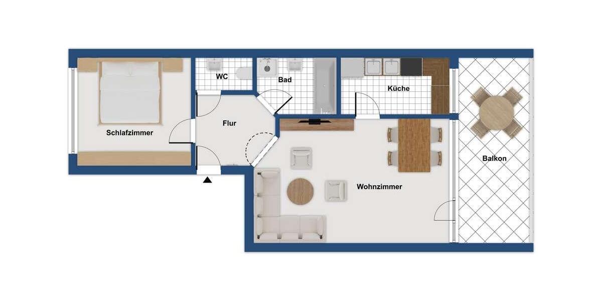 Etagenwohnung Sachsenheim - 2.5 Zimmer, 62 m&sup2;, 770&euro; | Angebot:25923414