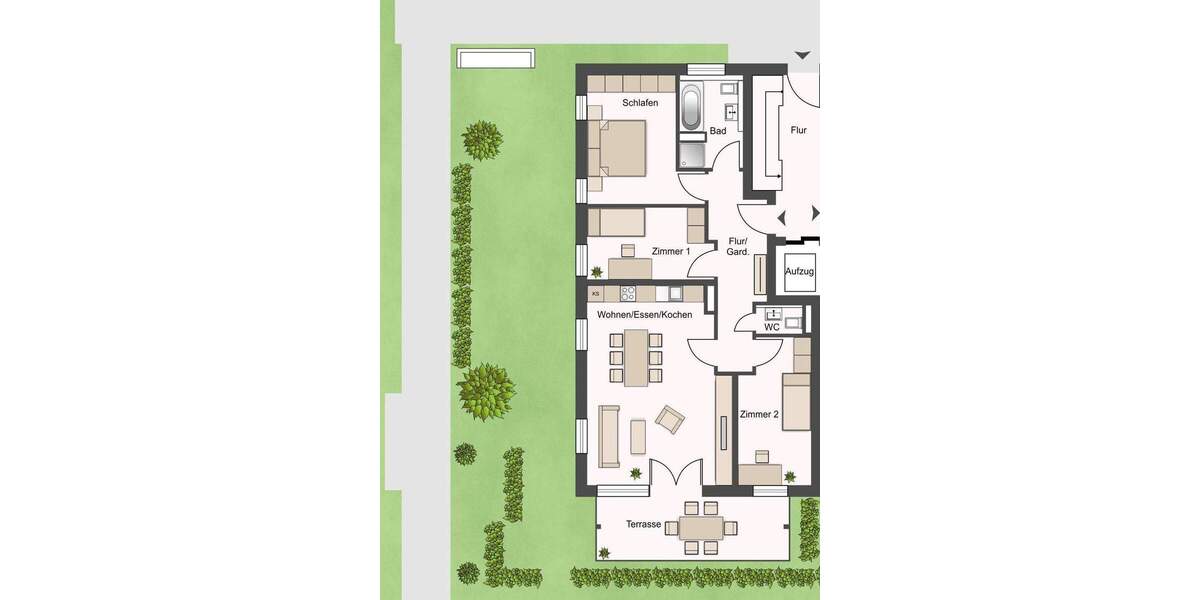 Etagenwohnung Ludwigsburg / Pflugfelden Pflugfelden - 4 Zimmer, 95 m&sup2;, 504.900&euro; | Angebot:25703996