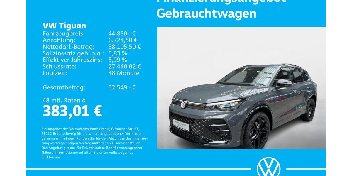 VW Tiguan 1.505 km 44.830 &euro; Stuttgart-Feuerbach 70469