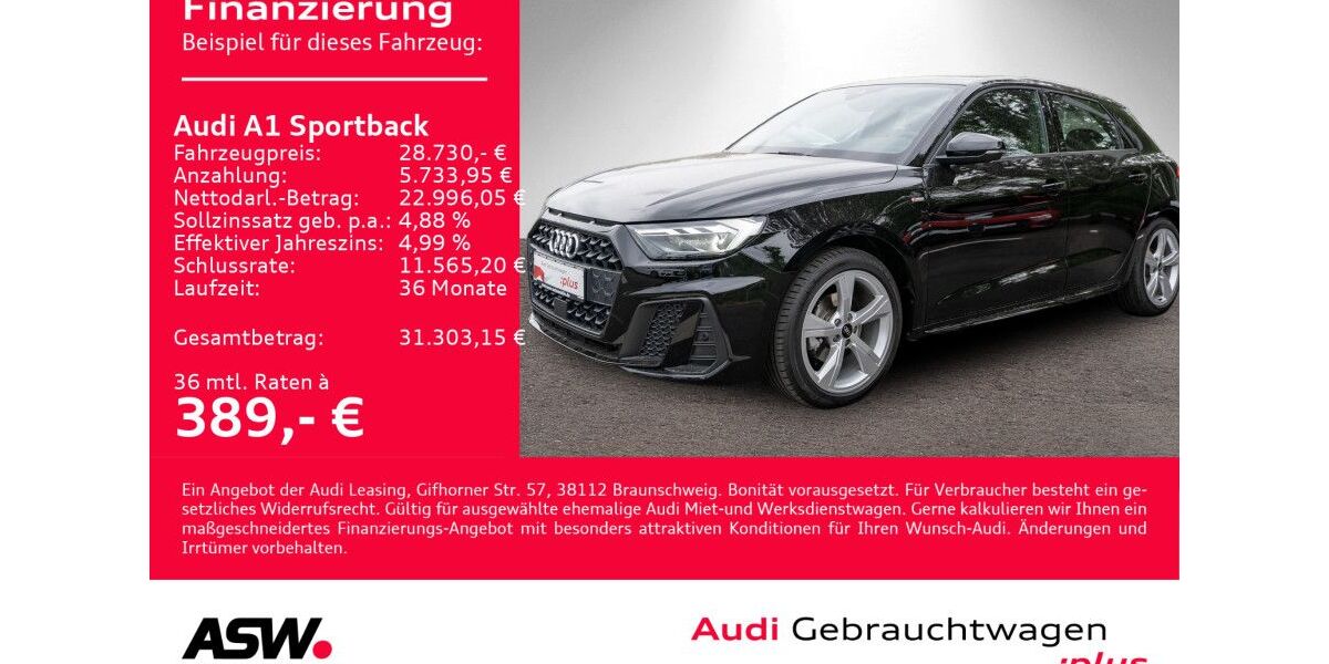 Audi A1 20.800 km 28.730 &euro; Heilbronn 74074