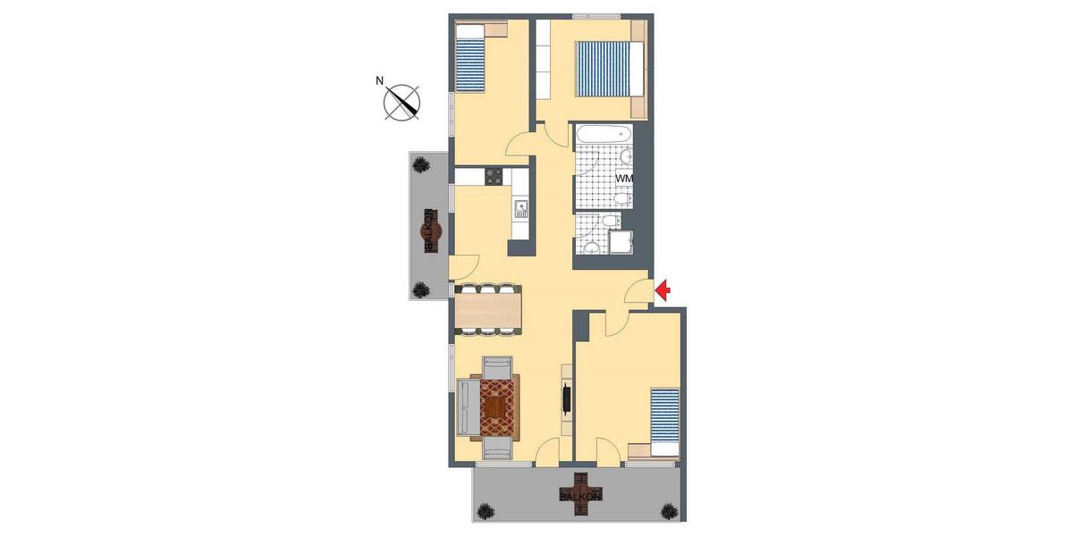 Etagenwohnung Stuttgart Bad Cannstatt - 4 Zimmer, 96 m&sup2;, 1.600&euro; | Angebot:26928758