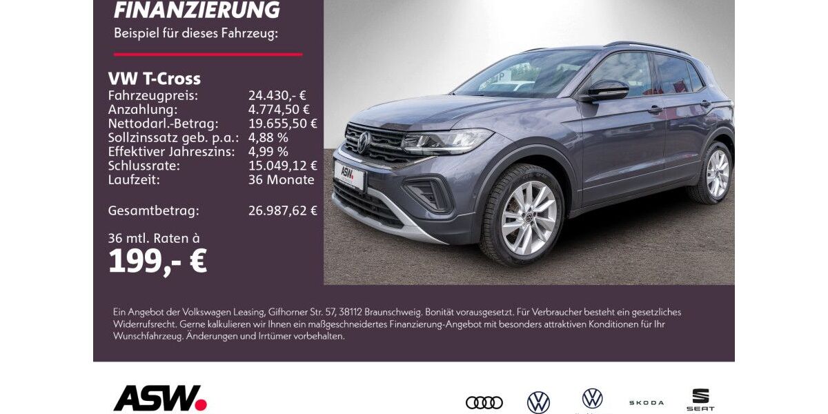 VW T-Cross 25.300 km 24.430 &euro; Weinsberg 74189