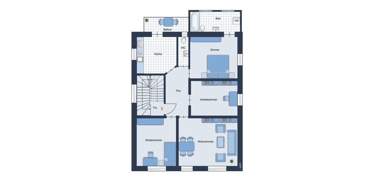 Etagenwohnung Stuttgart Mitte - 4 Zimmer, 91 m&sup2;, 410.000&euro; | Angebot:25726407