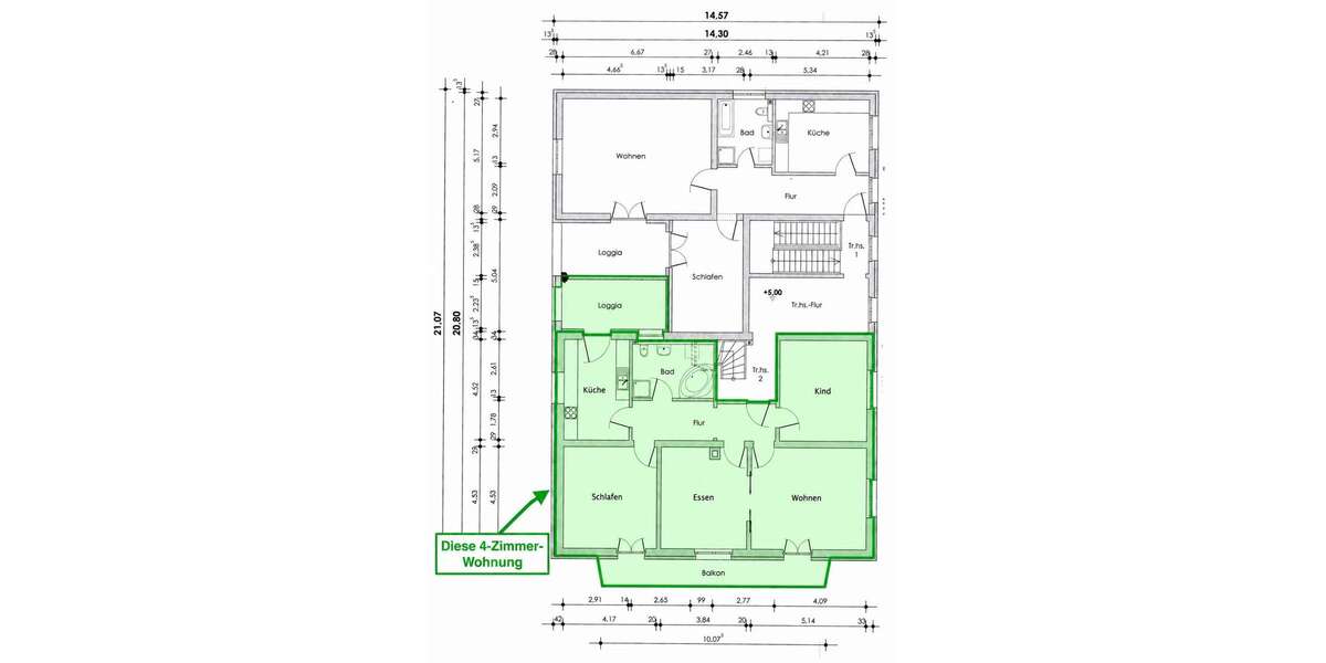 Großzügige 4-Zimmer-Wohnung mit Balkon & Loggia in Esslingen - 4- Esslingen am Neckar Oberesslingen | Angebot:27496970