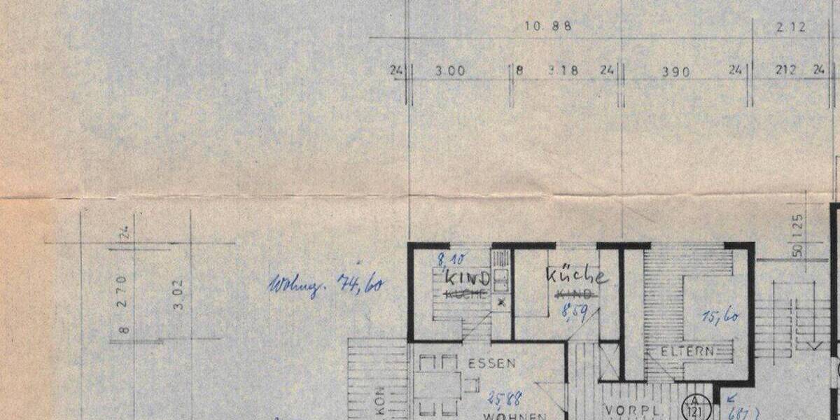Etagenwohnung Weinstadt Beutelsbach - 3 Zimmer, 79 m&sup2;, 259.000&euro; | Angebot:26819527