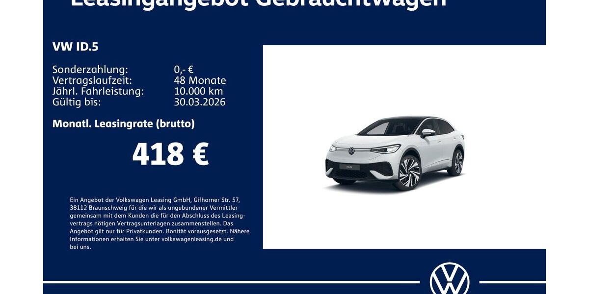 VW ID.5 3.540 km 41.330 &euro; Stuttgart 70563