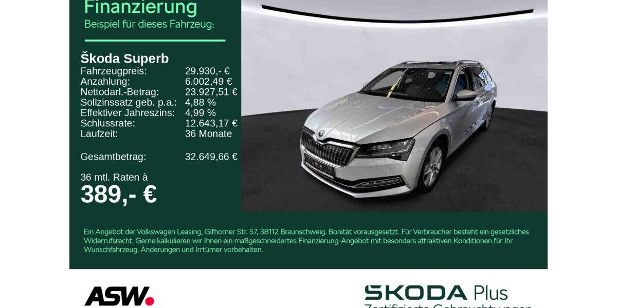 Skoda Superb 49.600 km 29.930 &euro; Heilbronn 74076