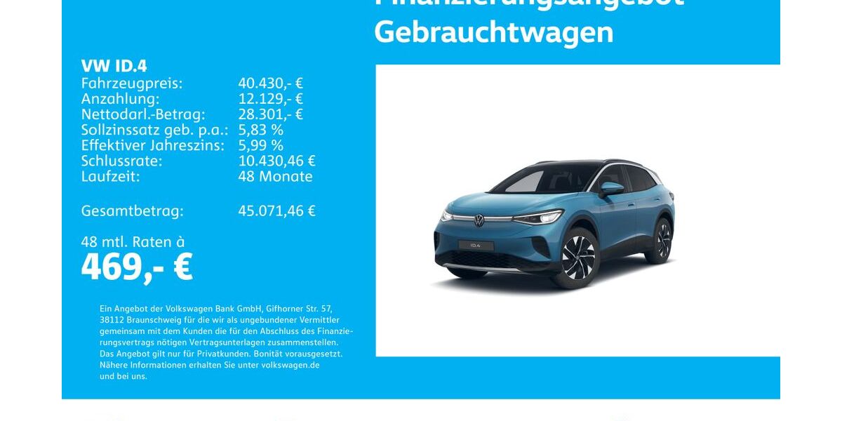 VW ID.4 8.662 km 40.130 &euro; Stuttgart-Wangen 70188