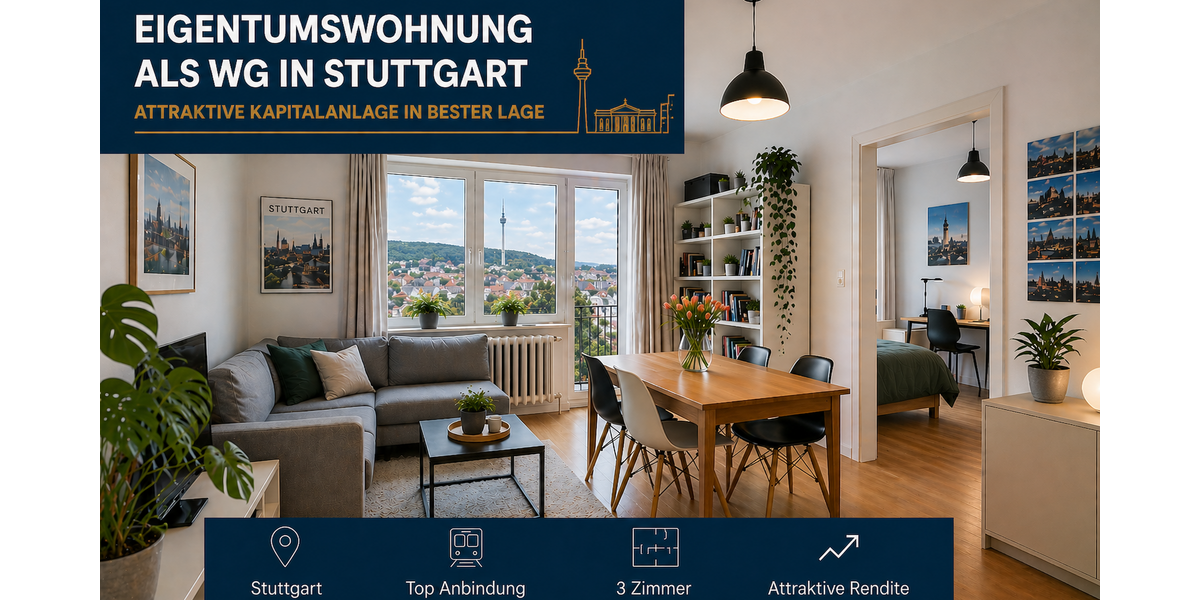 Etagenwohnung Stuttgart Stuttgart-Ost - 3 Zimmer, 63 m&sup2;, 395.000&euro; | Angebot:27567240