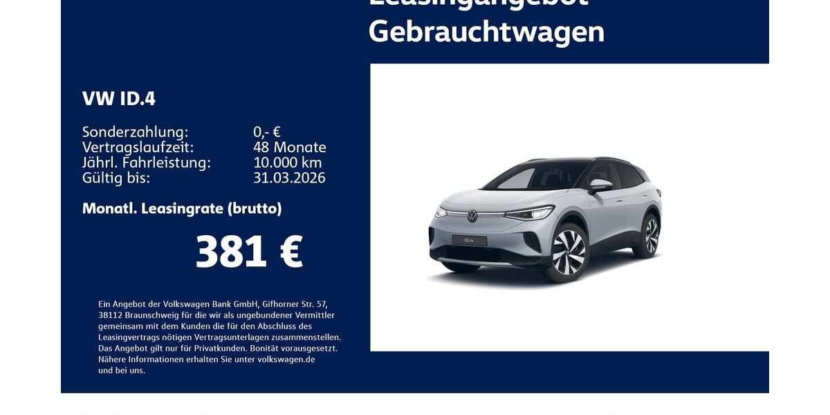 VW ID.4 8.771 km 40.930 &euro; Stuttgart-Feuerbach 70469