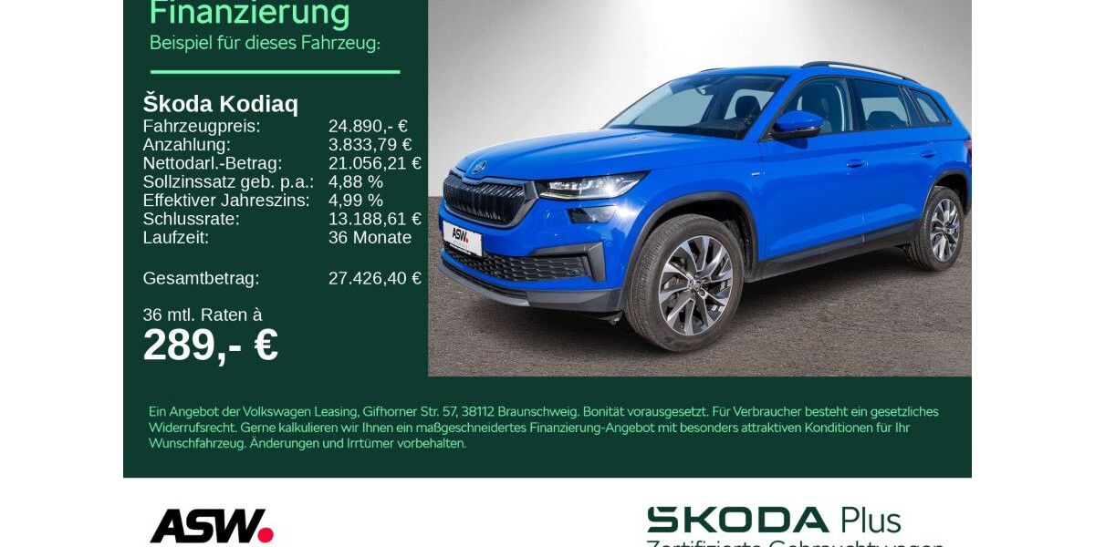 Skoda Kodiaq 111.300 km 24.890 &euro; Heilbronn 74076