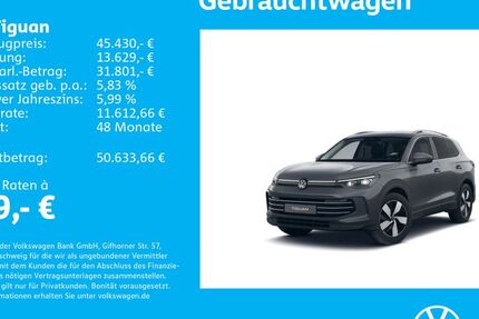 VW Tiguan 1.505 km 45.430 &euro; Stuttgart-Feuerbach 70469