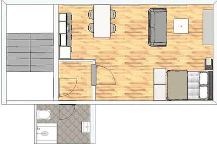 Zimmer Stuttgart Feuerbach - 1 Zimmer, 890&euro; | Angebot:24987580