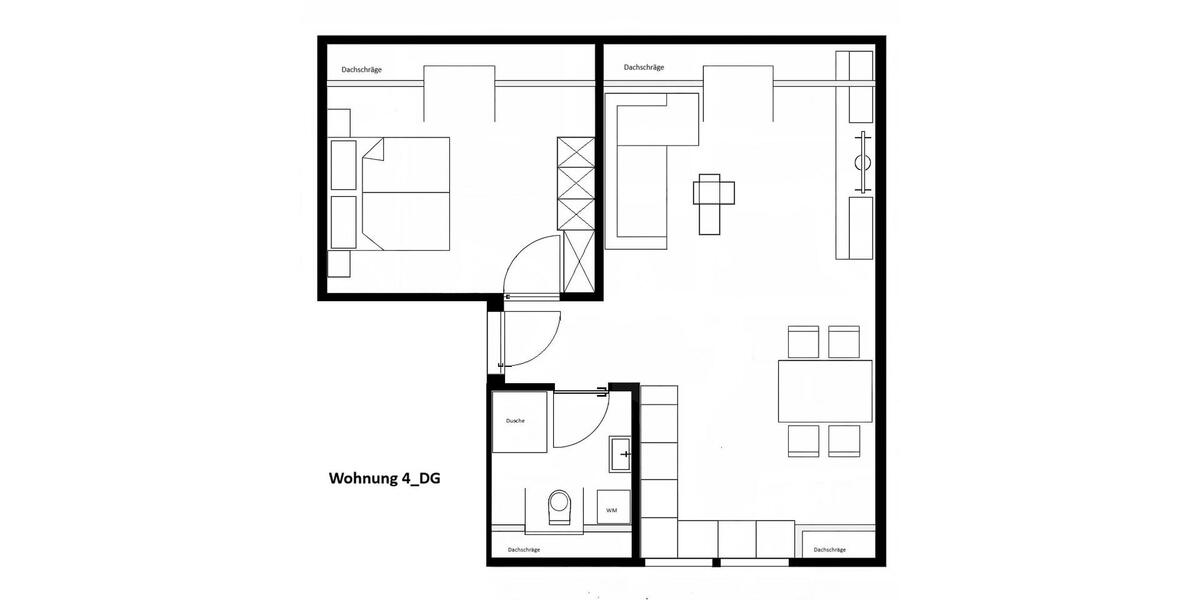 Dachgeschoßwohnung Schwaigern - 2 Zimmer, 50 m&sup2;, 700&euro; | Angebot:25794083