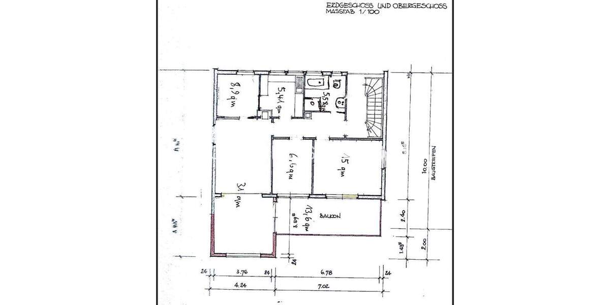 Etagenwohnung Backnang - 4 Zimmer, 80 m&sup2;, 635&euro; | Angebot:25926074